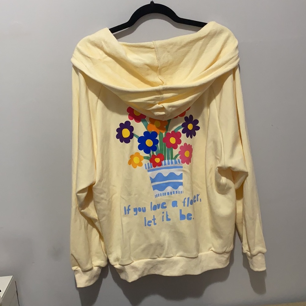 Cute Flower Zip-Up Hoodie